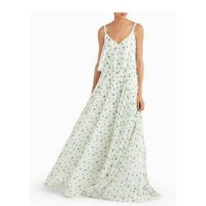 Grey by Jason Wu white dress/blue cranes, size 2